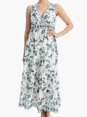 Max Studios Sleeveless Maxi Floral Dress Size Small